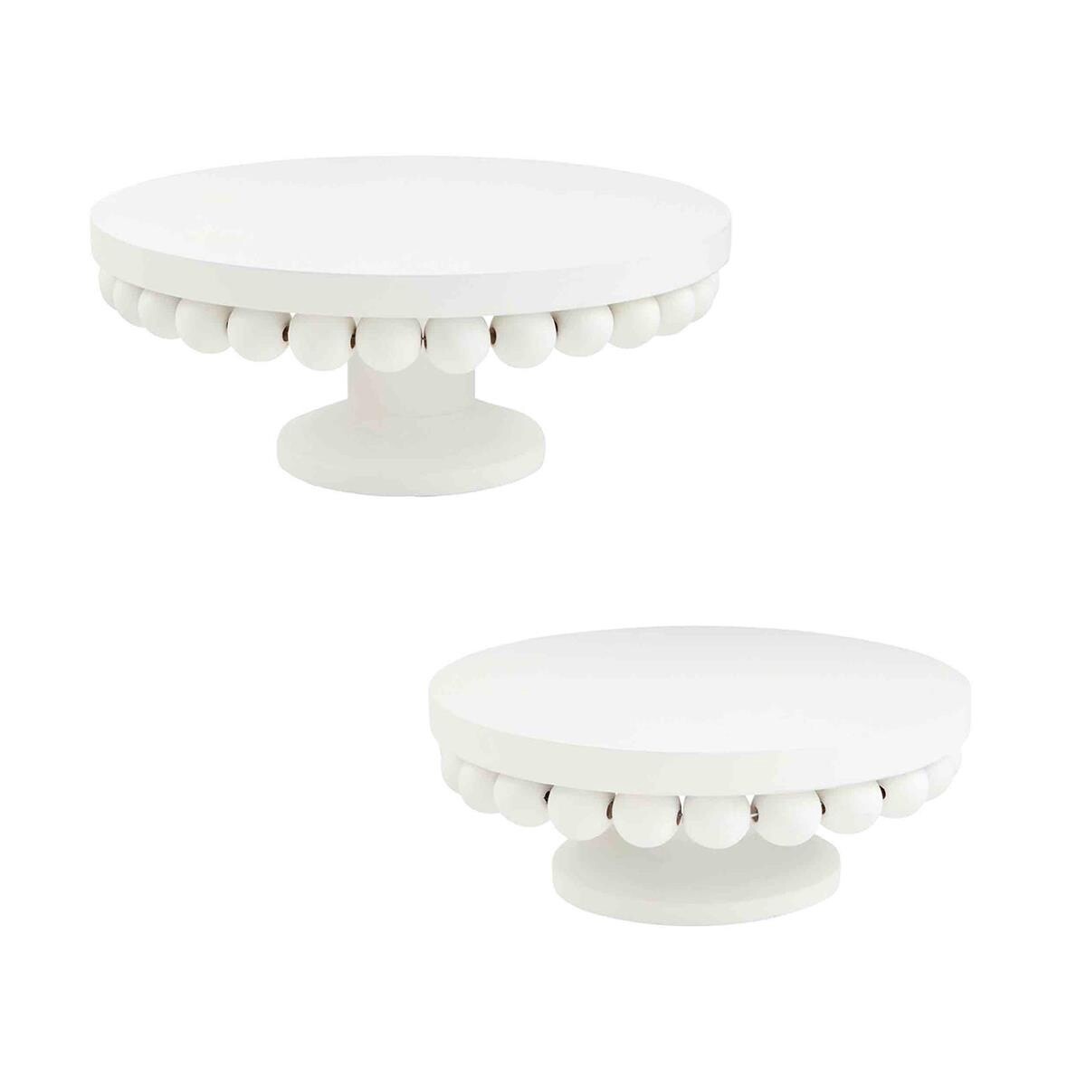 SM White Beaded Pedestal
