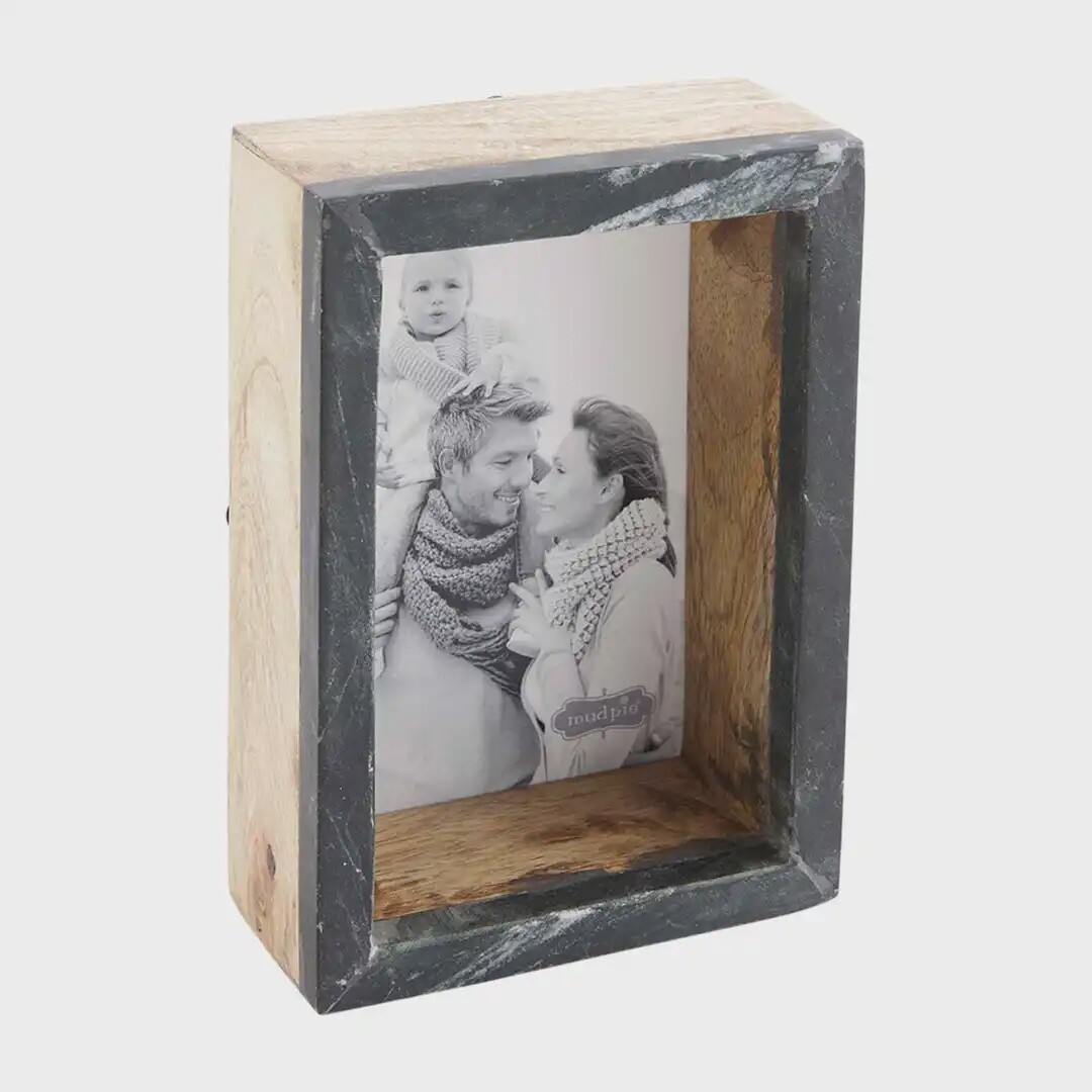 4x6 Black Marble Block Frame