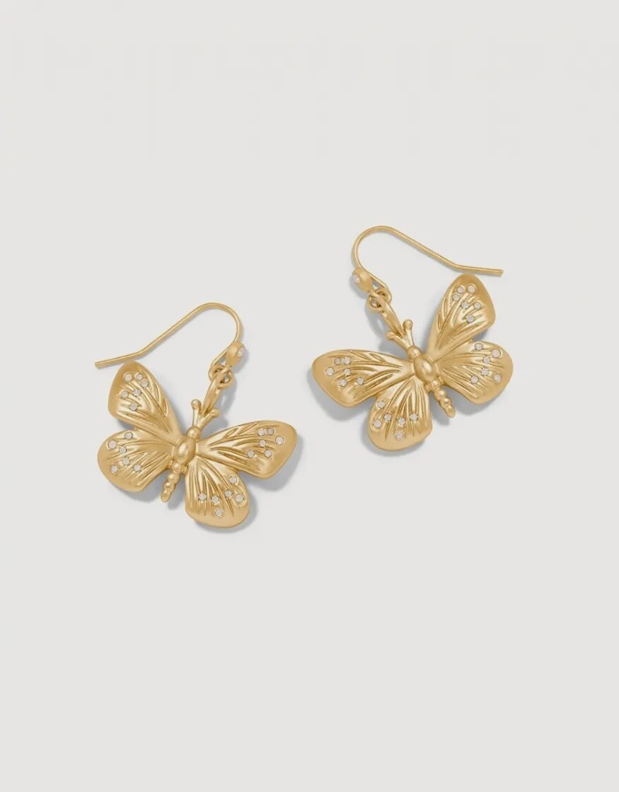 Monarch Earrings White Opal