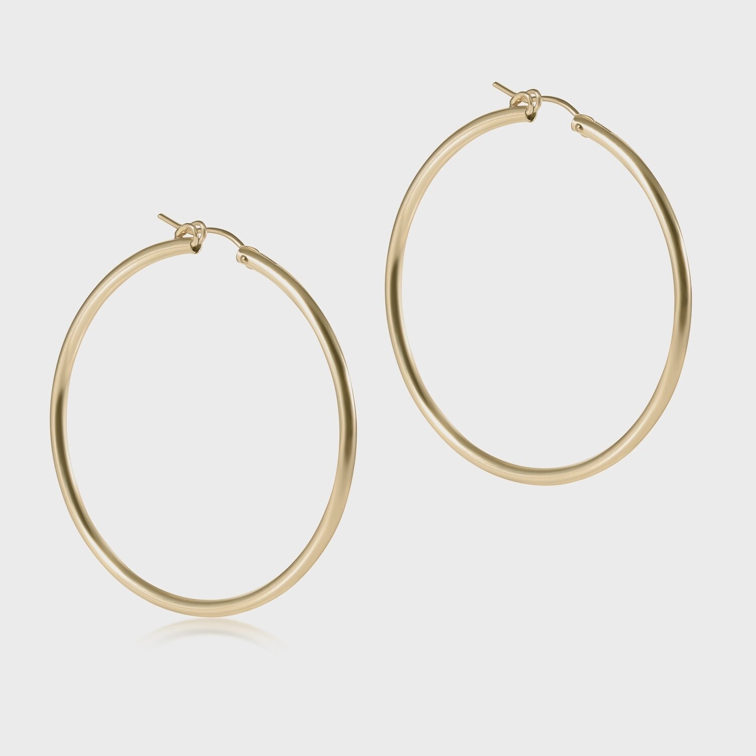 Round Gold 1.25&quot; Hoop Smooth