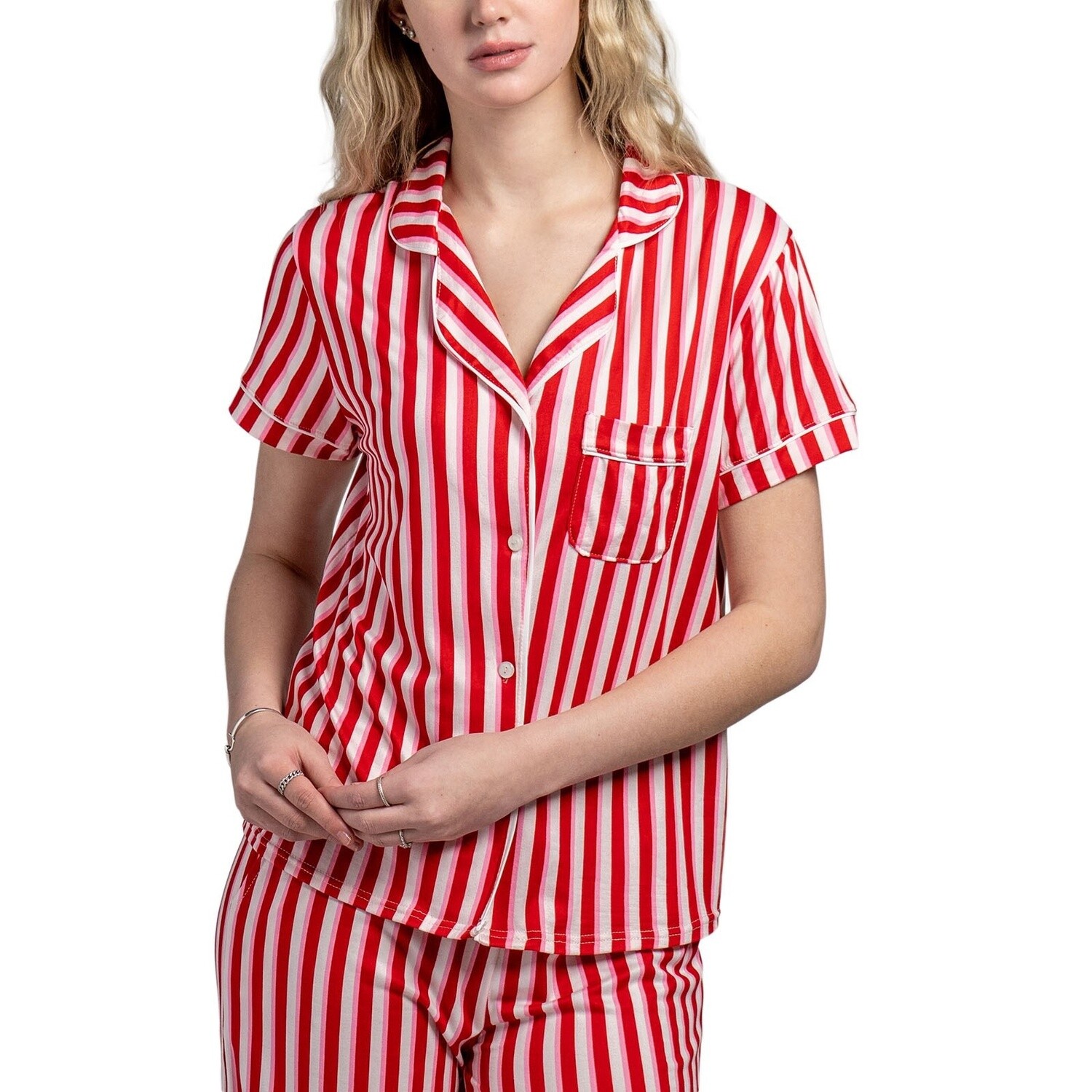 Holiday Pajama Top - Candy Cane Lane