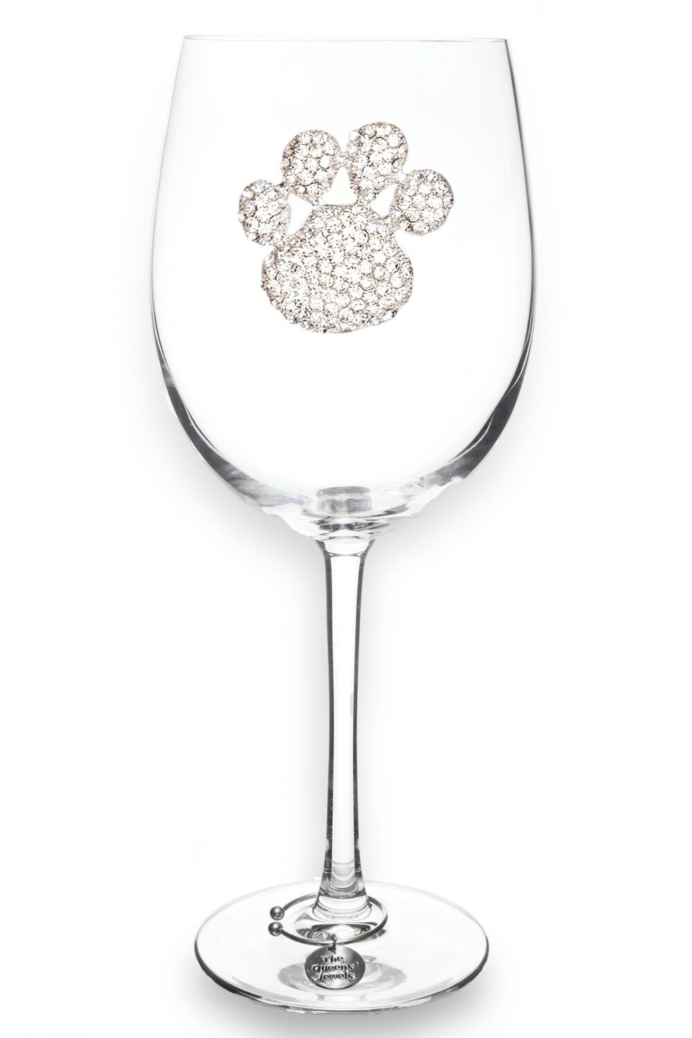 STEMMED PAW PRINT WINE GLASS