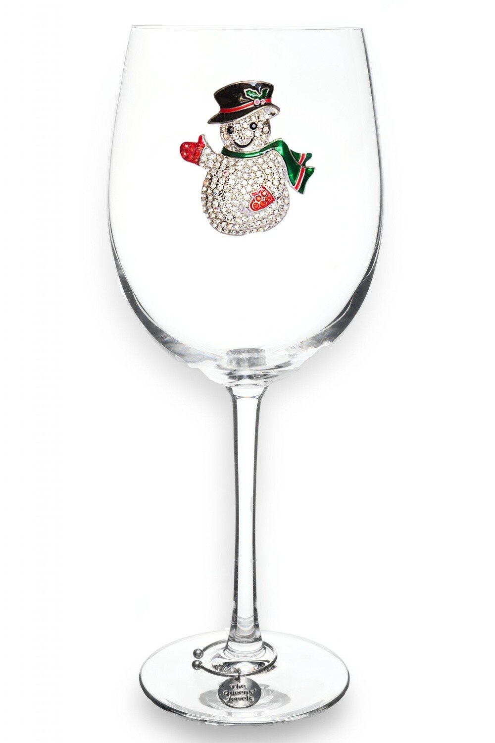 STEMMED SNOWMAN WINE GLASS