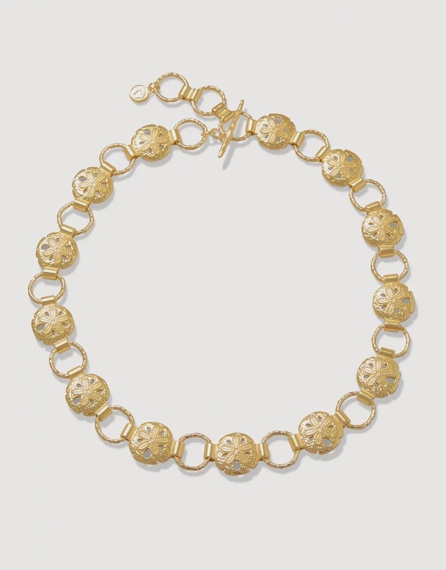 SAND DOLLAR CHAIN NECKLACE GOLD