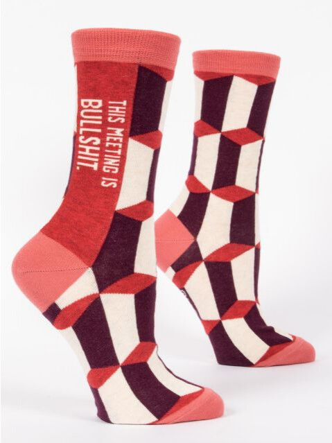 This Meeting is Bullshit W-Crew Socks
