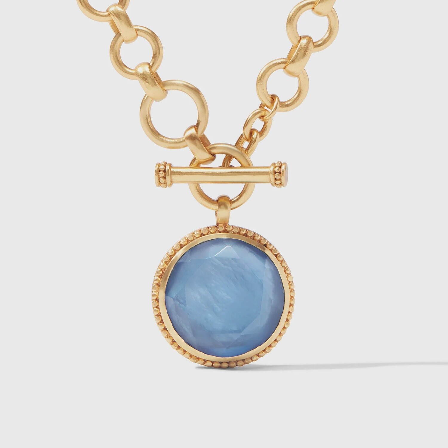 Flora Statement Necklace - Chalcedony Blue