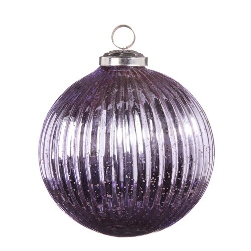 5&quot; Amethyst Mercury Glass Ball Ornament
