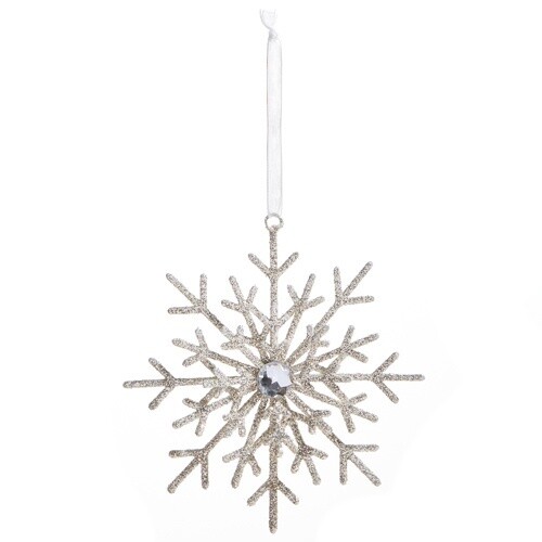 5&quot; Glittered Snowflake Ornament