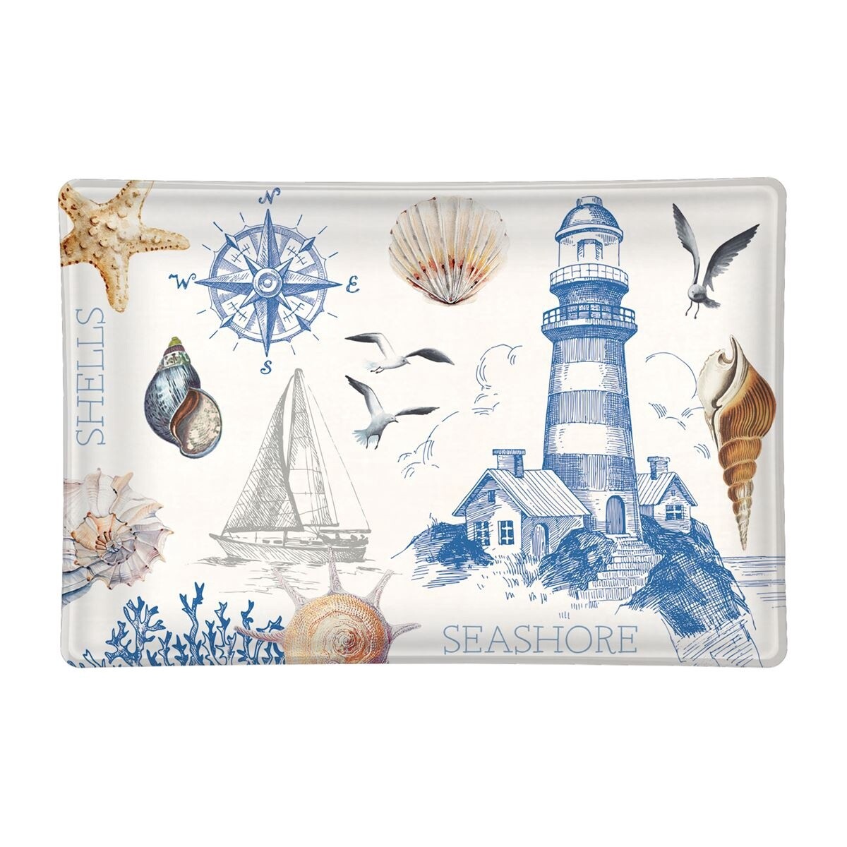 The Shore Rectangular Glass Soap Dish