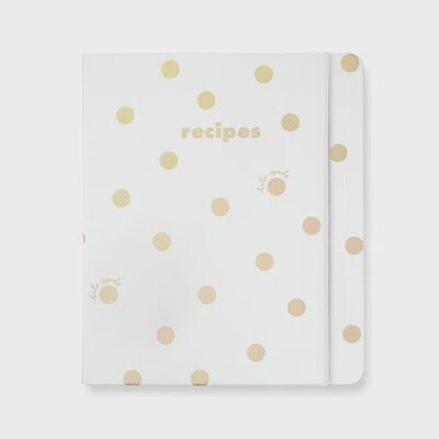 Kate Spade Recipe Book Gold Dot