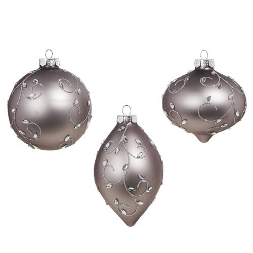4&quot; Jeweled Amethyst Ornament