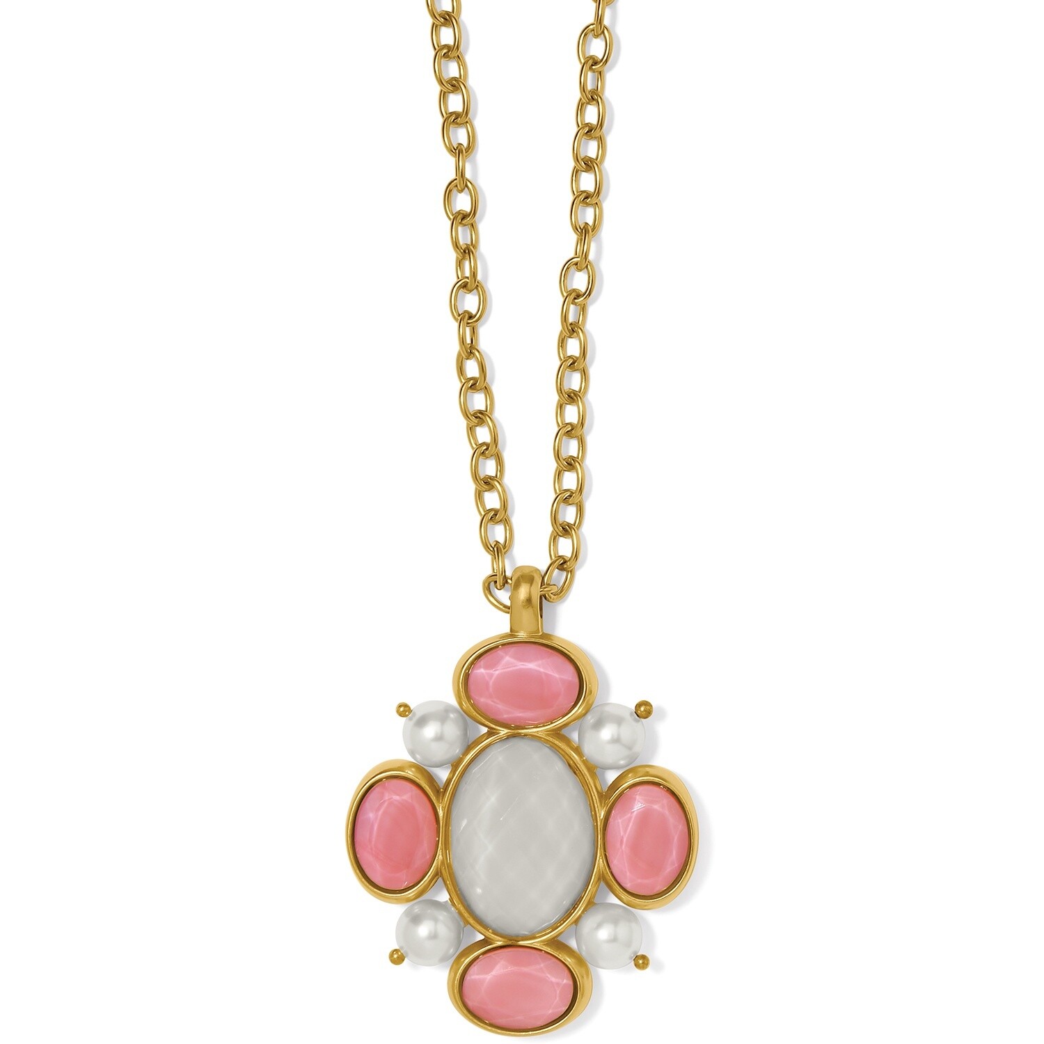 DNR-Pink Moon Pendant Long Necklace