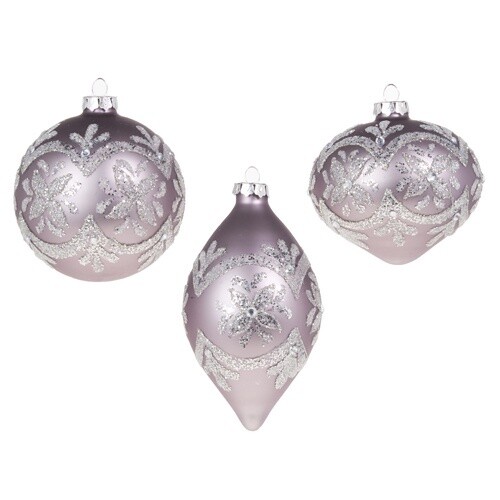 6&quot; Matte Amethyst Embellished Ornament