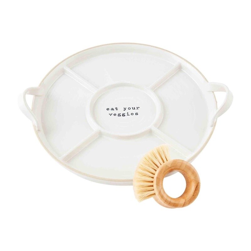 Crudite Platter &amp; Brush Set