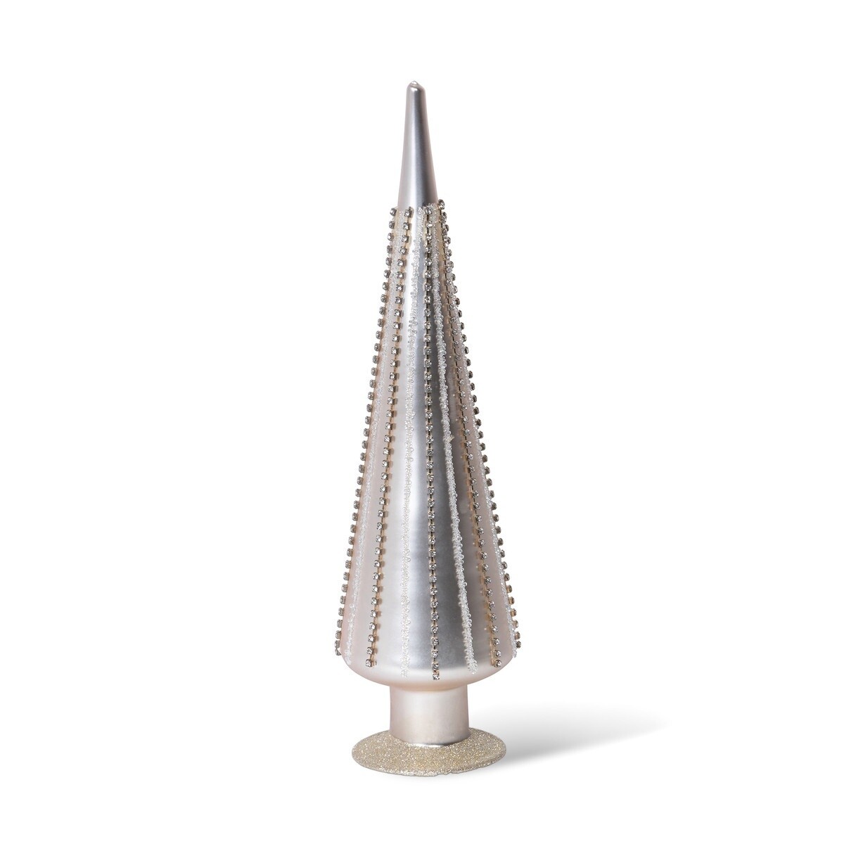 Rhinestone Embellished Glass Tree Finial