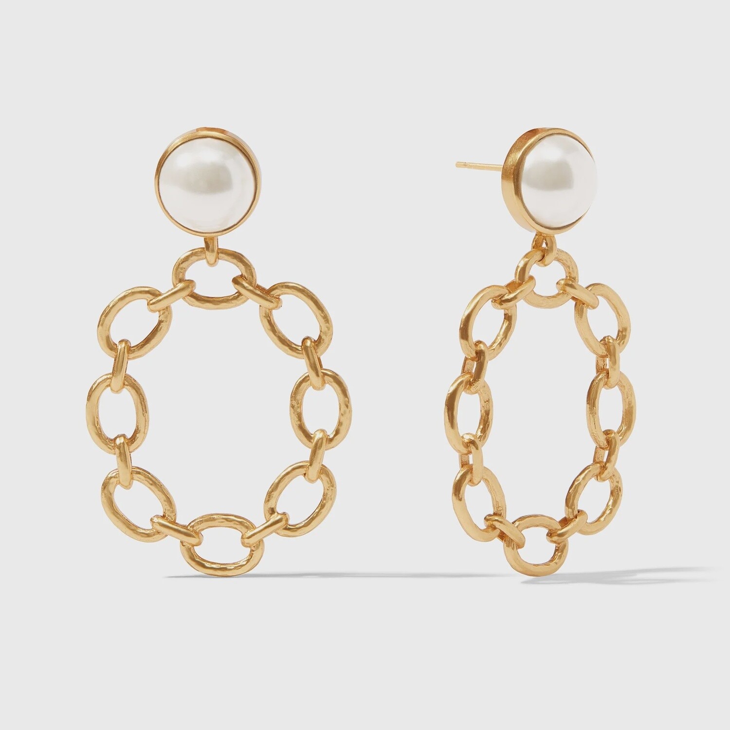 Palermo Statement Earring Gold Pearl
