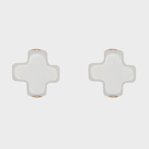 Signature Cross Stud - Off-White