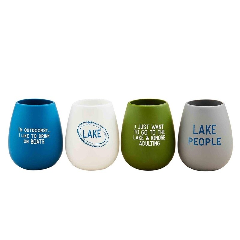 Lake Silicone Wine Cup