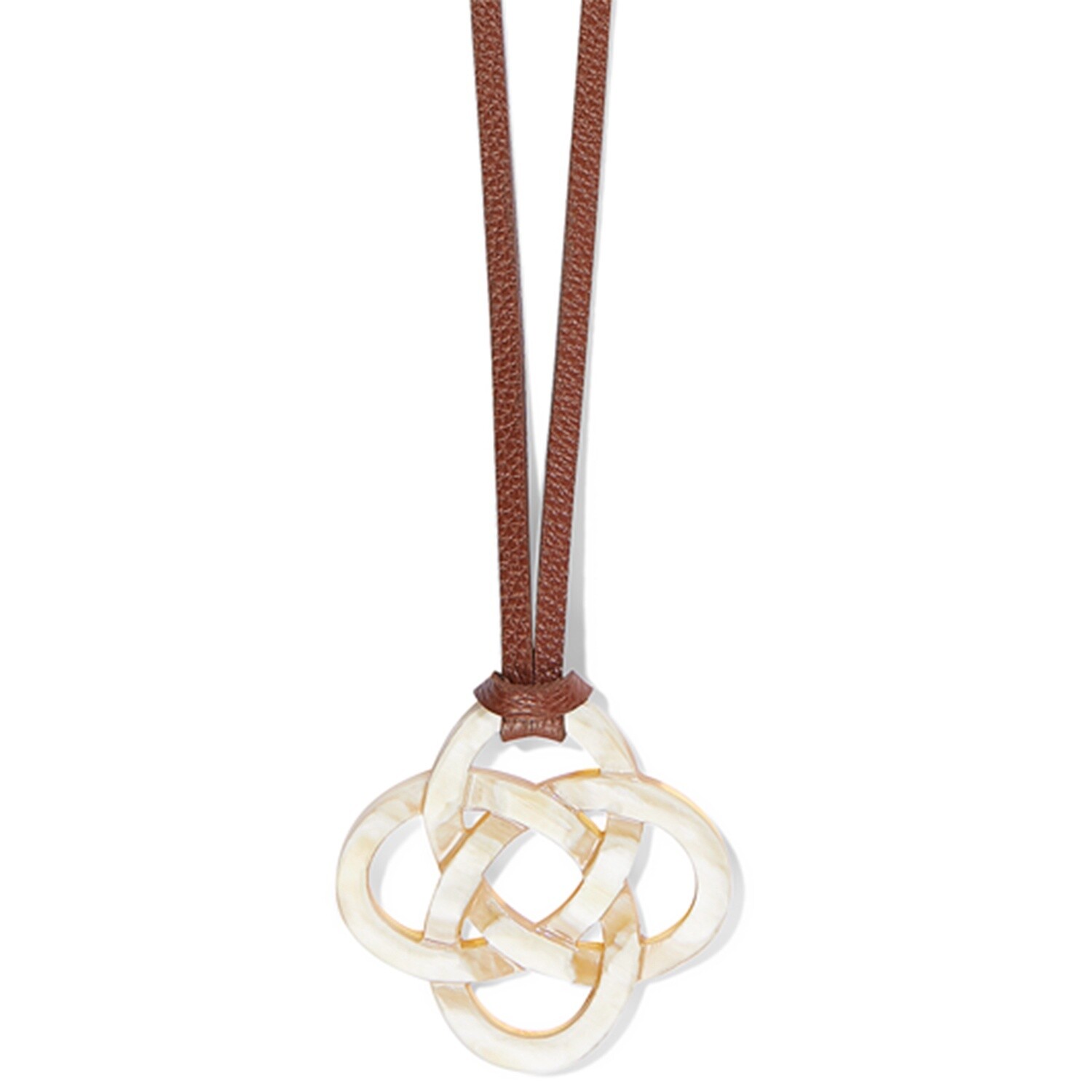 Interlok Horn Necklace Cream