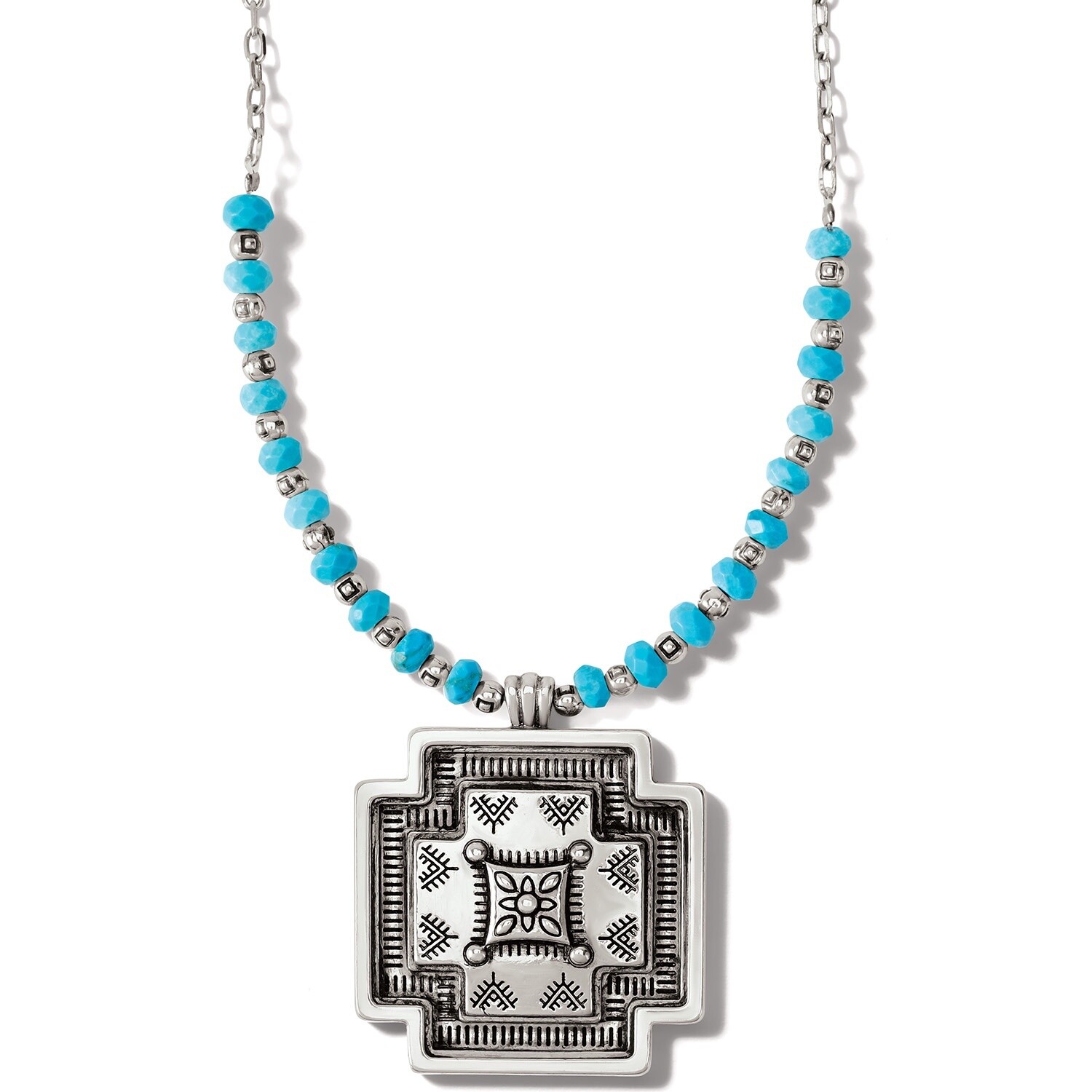 DNR-Mosaic Paseo Bead Cross Necklace