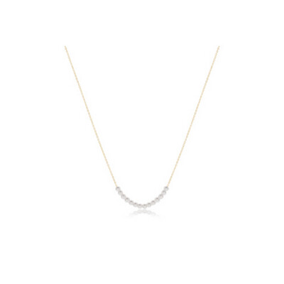 16" Necklace Gold - Beaded Bliss Pearl