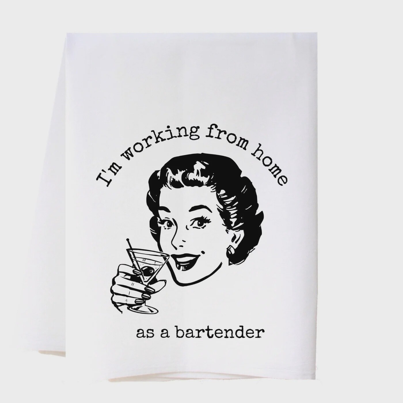 Working From Home Tea Towel