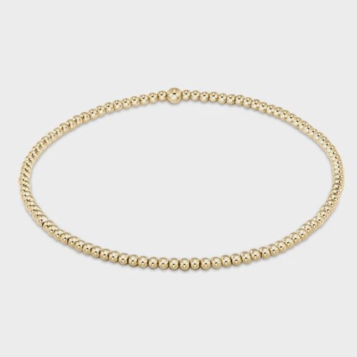 Classic Gold 2mm Bead Bracelet