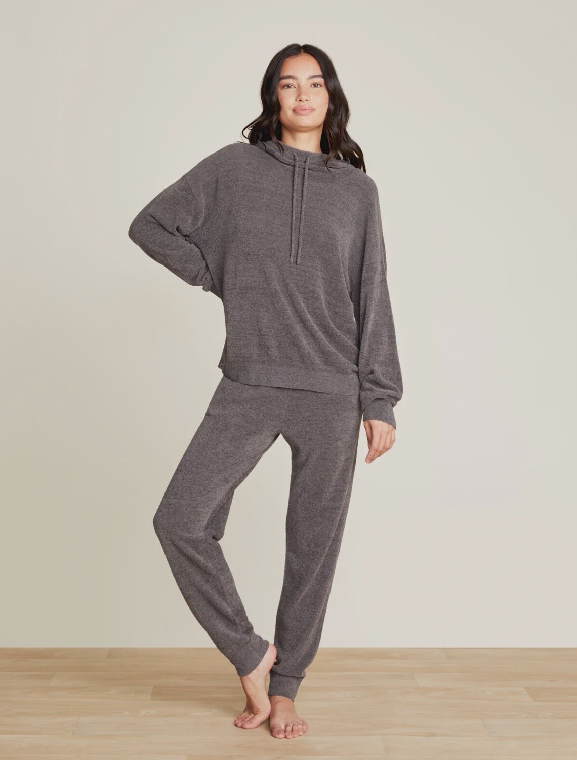 CozyChic Ultra Lite® Funnel Neck Hooded Pullover - Mineral