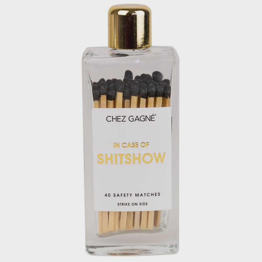 In Case of Shitshow - Glass Bottle Matches