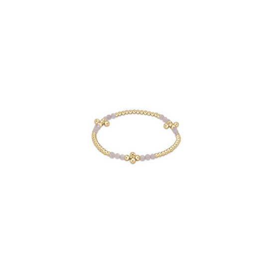 Signature Cross Gold Bliss Pattern 2.5mm Bead Bracelet - Moonstone