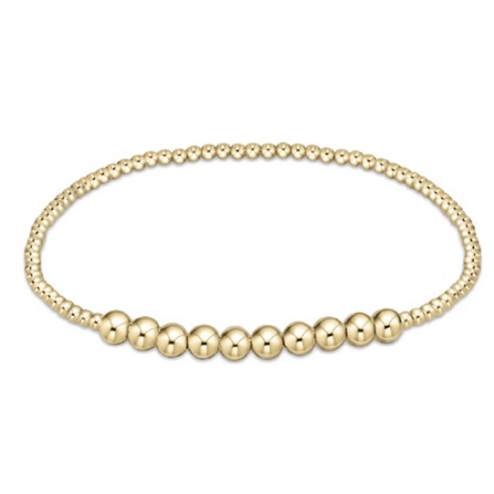 Classic Gold Beaded Bliss 2mm Bead Bracelet - 4mm Gold