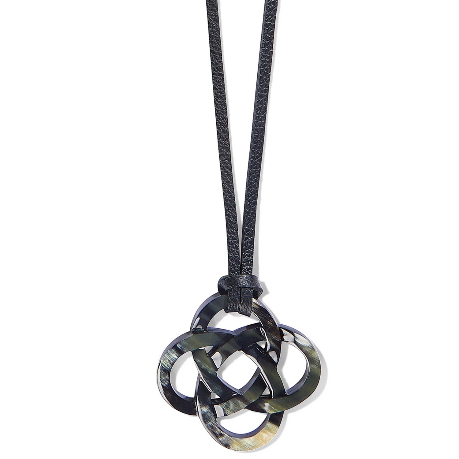 Interlok Horn Necklace Black