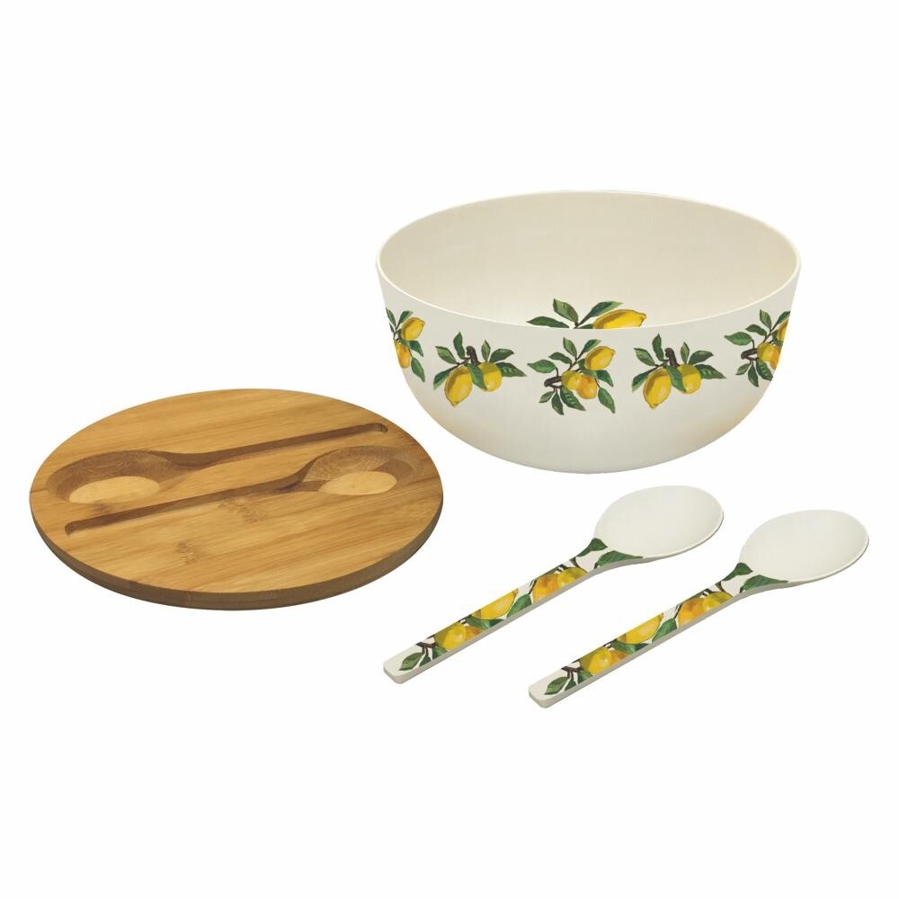 Lemon Musée Bamboo Salad Bowl Set