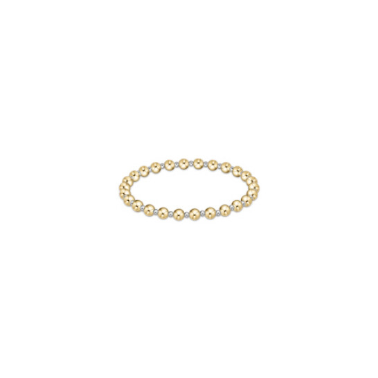 Classic Grateful Pattern 5mm Bead Bracelet - Mixed Metal