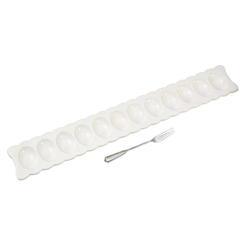Deviled Egg Tray &amp; Fork Set