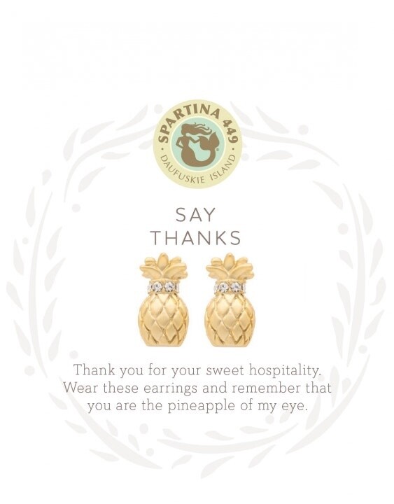 SLV Stud Earrings Thanks/Pineapple