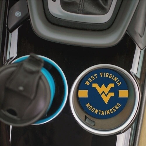 West Virginia University School and Logo Car Coaster