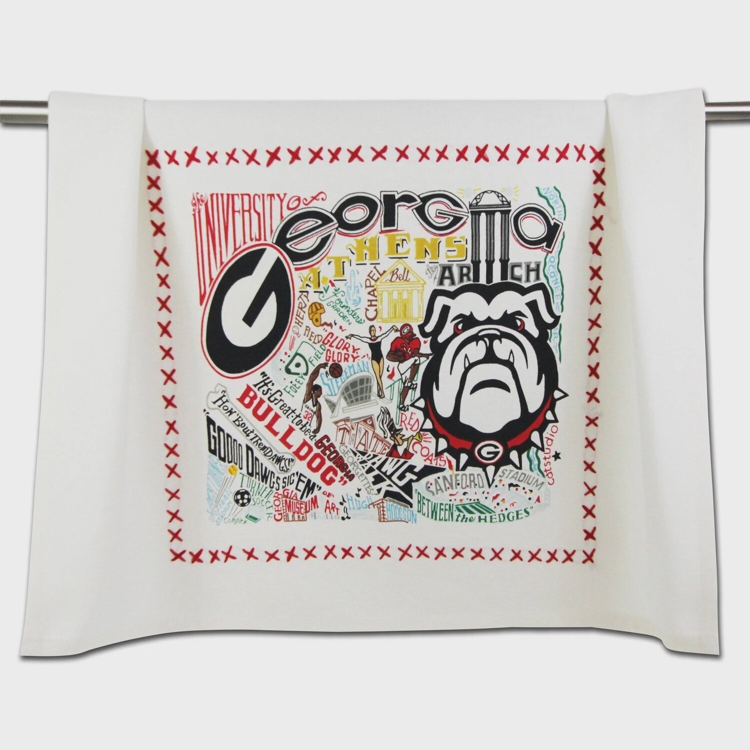 Cat Studio Dish Towel, Description: U. GA