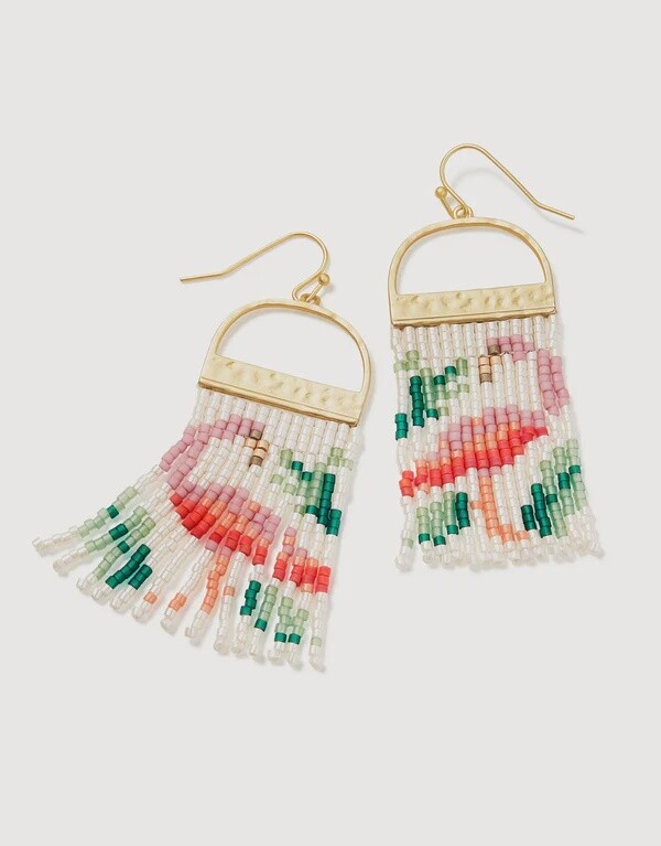 Bitty Bead Earrings Flamingo