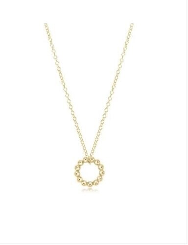 16&quot; Halo Beaded Charm Necklace 2mm