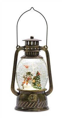 Snow Globe Lantern w/Snowman