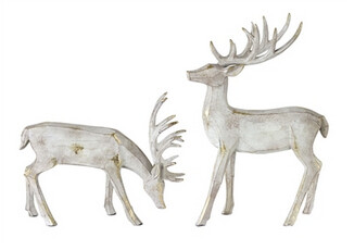 Brushed Silver and Gold Deer