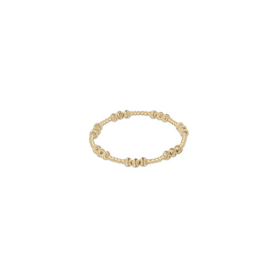 Dignity Joy Pattern 5mm Bead Bracelet - Gold