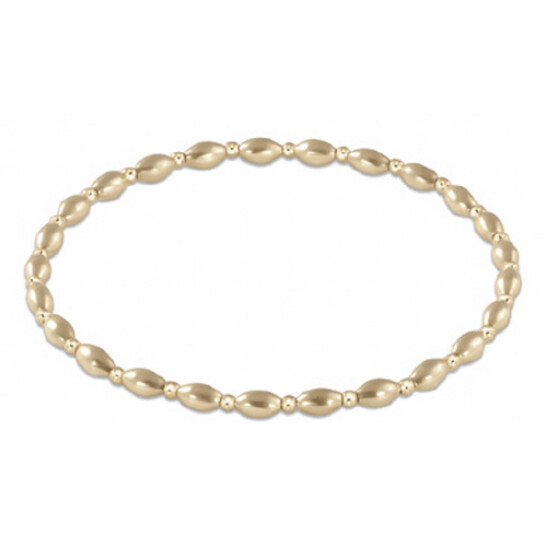 Harmony Grateful Pattern 2.5mm Bead Bracelet - Gold