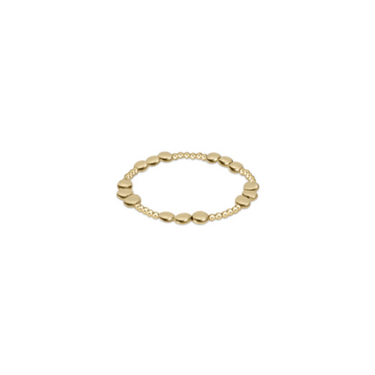 Honesty Joy Pattern 6mm Bead Bracelet - Gold