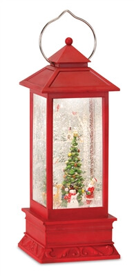 Snow Globe Lantern w/Santa