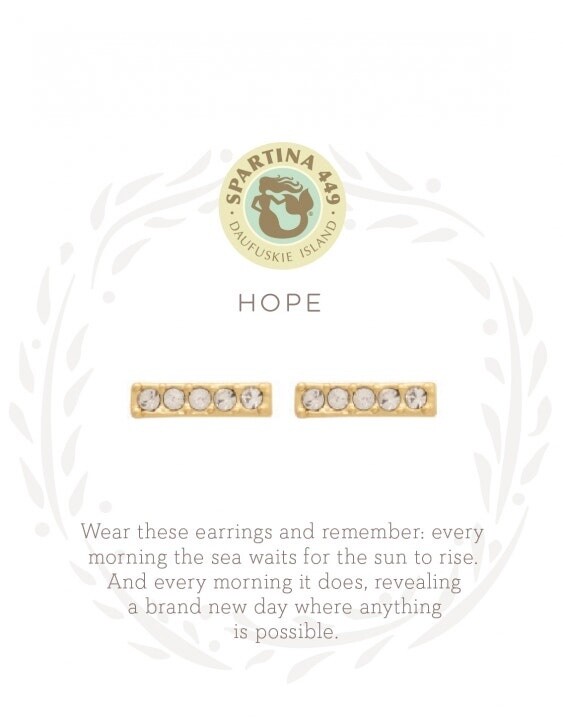 SLV Hope Horizon Stud Earrings Gold