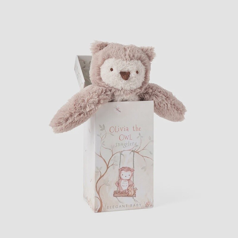 Owl Snuggler Plush Security Blanket with Gift Box