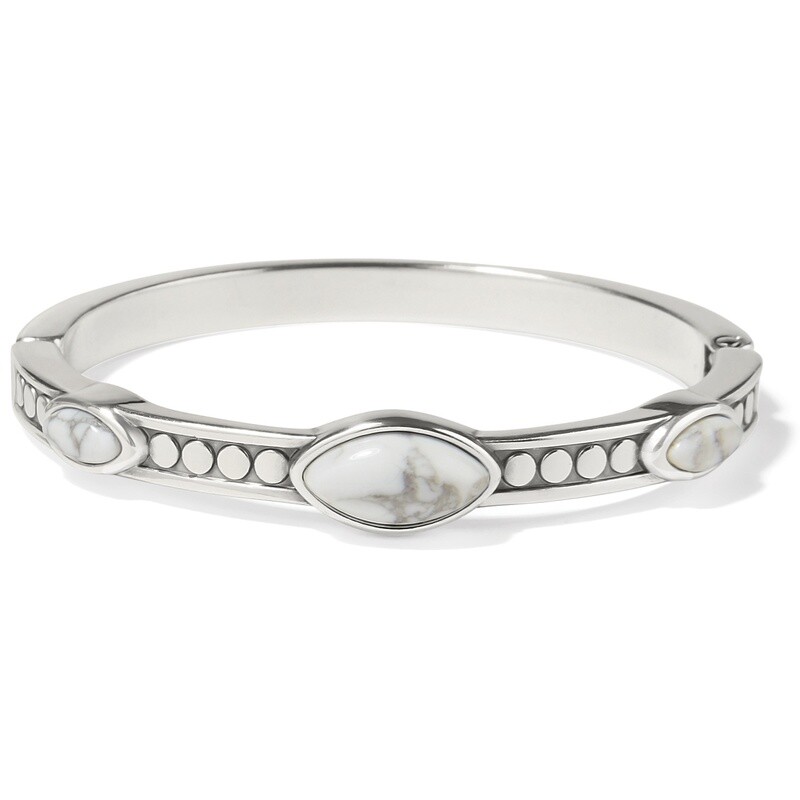 Pebble Dot Dream Howlite Hinged Bangle