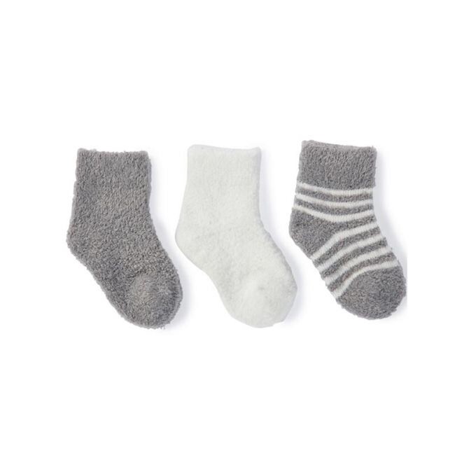 CozyChic Lite® Infant Sock Set - Pewter Pearl